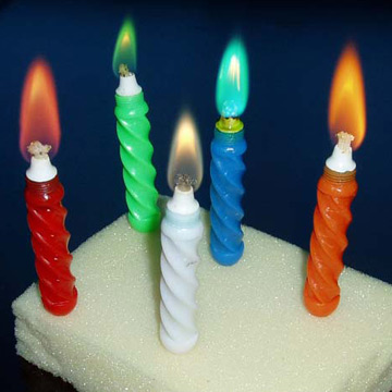 Plastic Color Flame Candles